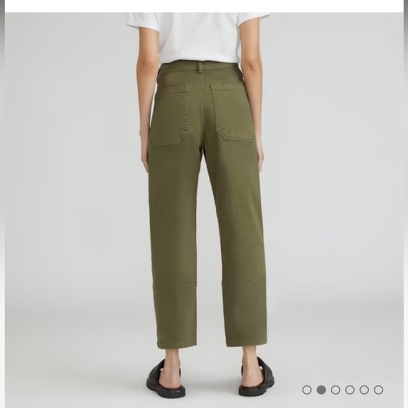Everlane Utility Barrel Pants Dark Moss/Klamata Size 10 - Picture 9 of 16